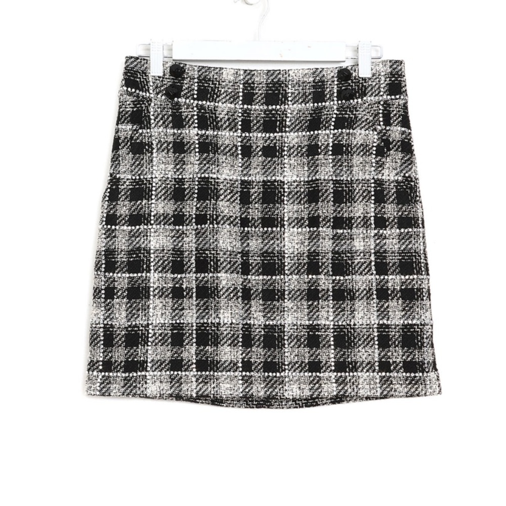Veronica Beard tweed jeweled mini skirt